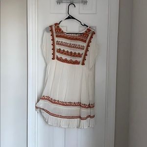 Free People Embroidered Mini Dress